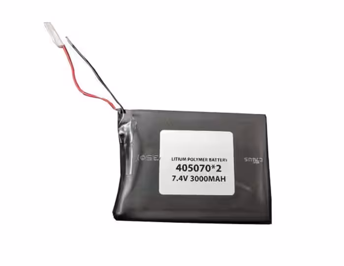 باتری لیتیوم پلیمر 7.4 ولت 3000 میلی آمپر 405070