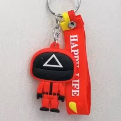 آویز سرکلیدی سلیکونی اسکوییت گیم بزرگ (12 عددی)