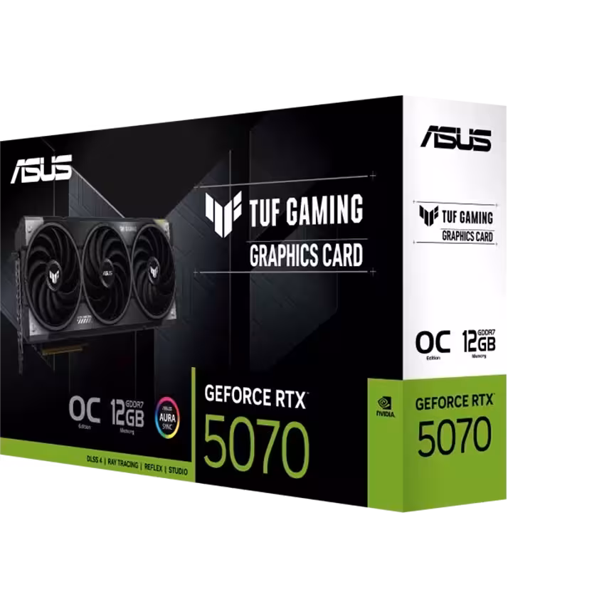 کارت گرافیک ایسوس مدل RTX 5070 TUF GAMING OC 12GB
