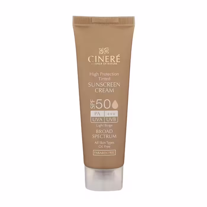 کرم ضد آفتاب رنگی SPF 50 سینره CINERE