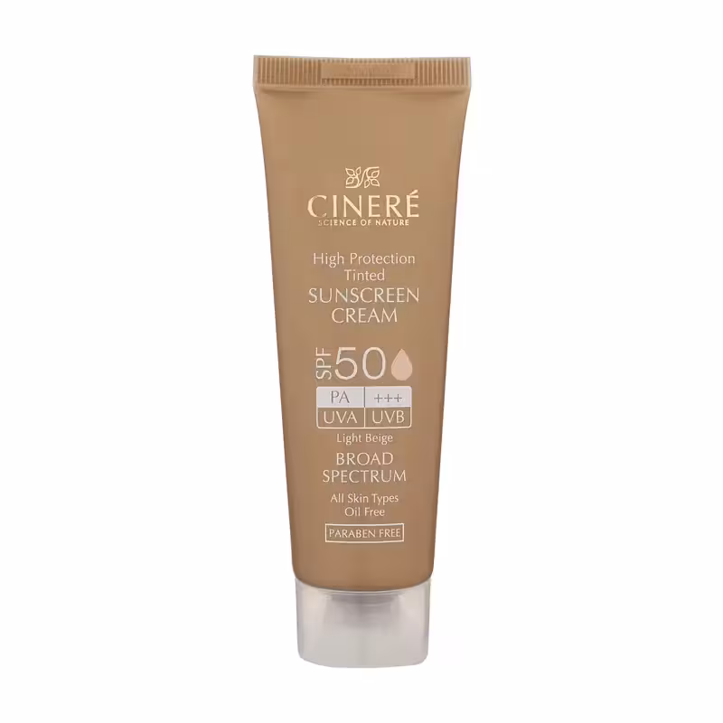 کرم ضد آفتاب رنگی SPF 50 سینره CINERE