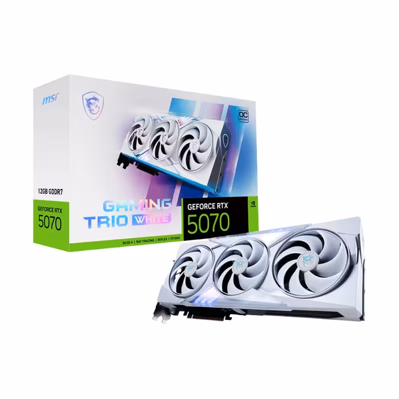 کارت گرافیک ام اس ای GeForce RTX 5070 GAMING TRIO OC WHITE 12GB