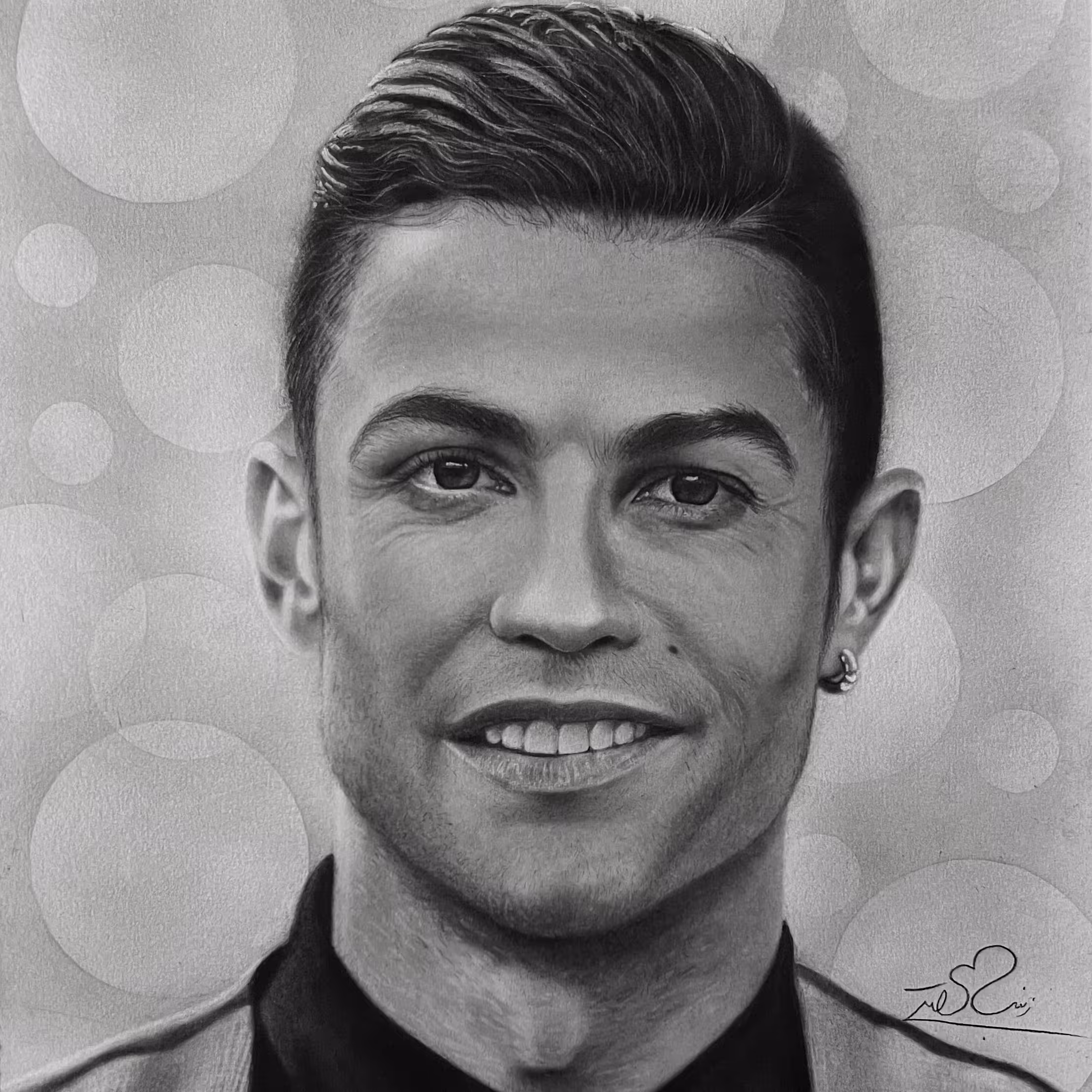 طراحی چهره سیاهقلم سایز 35 در 50