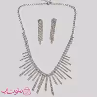 نیم ست زنانه خورشیدی آبکاری نقره کد 3921