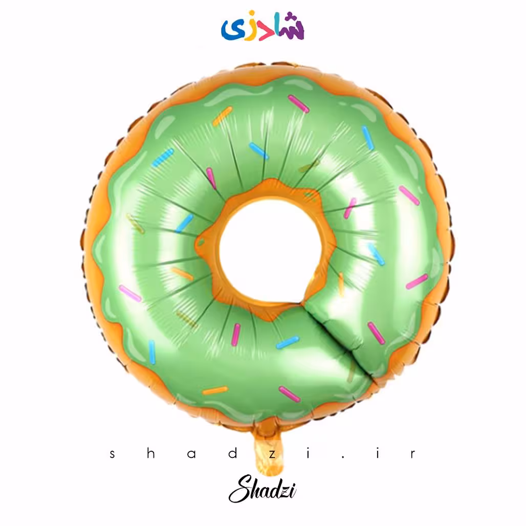 بادکنک فویلی دونات سبز