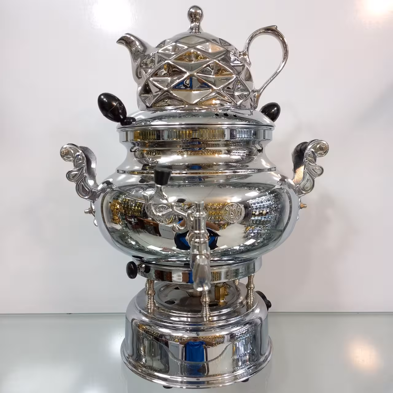 سماور گازی سیلور مدل سه کاره ویکتوریا ترموکوپل دار ساده