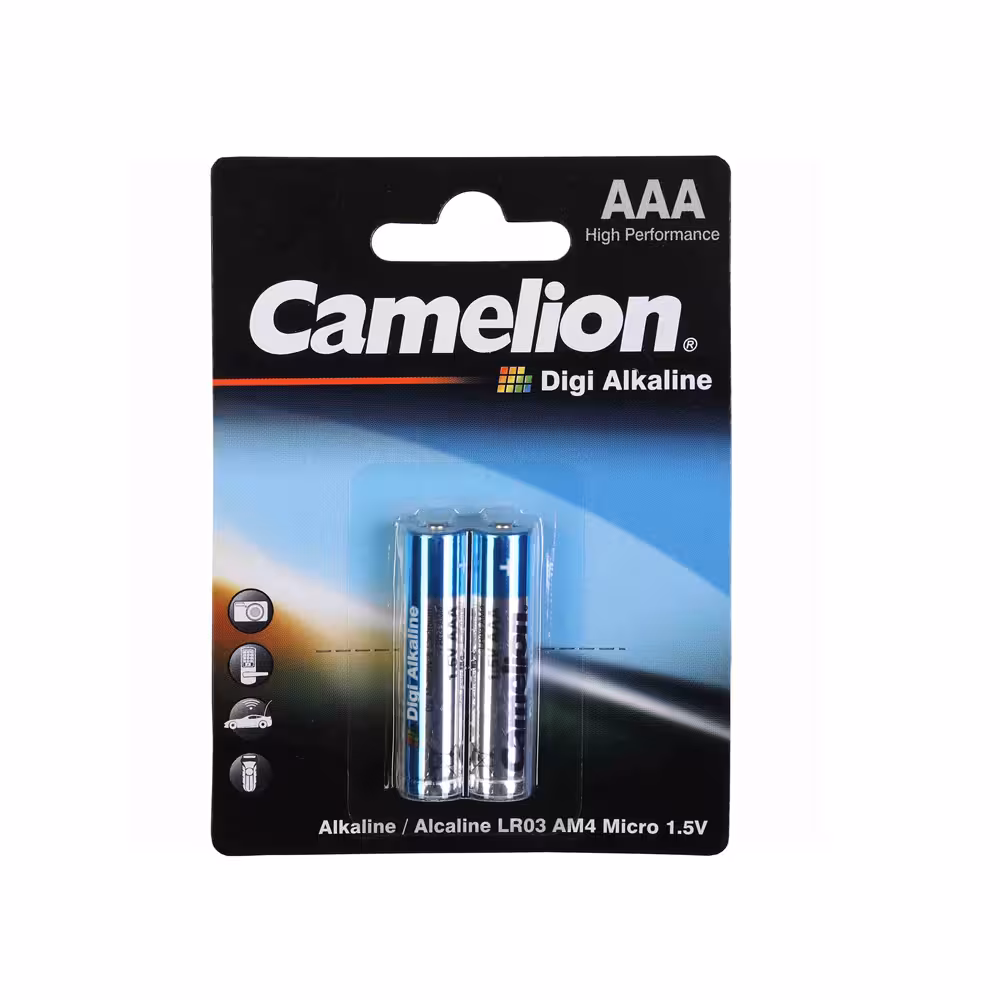 باتری نیم قلمی کملیون دیجی آلکالاینCamelion LR03-BP2DG  بسته 2 عددی
