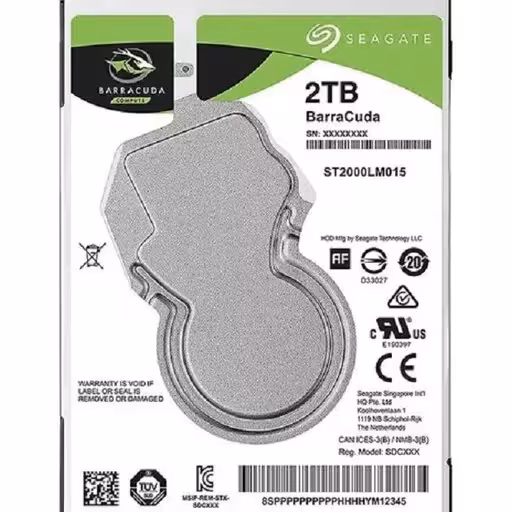 هارد لپ تاپ برند سیگیت مدل ST2000LM015 باراکودا ظرفیت 2 ترابایت