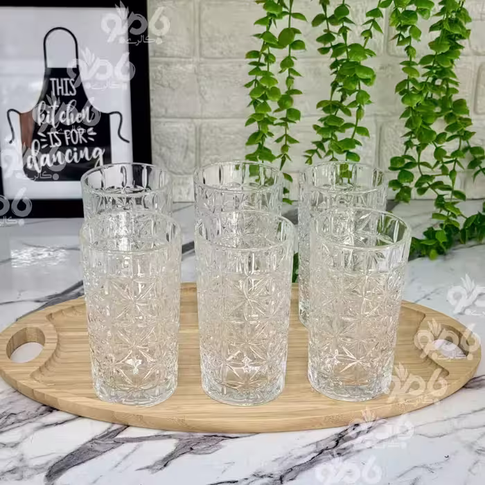 لیوان شیشه ای فلاور بلند 1155