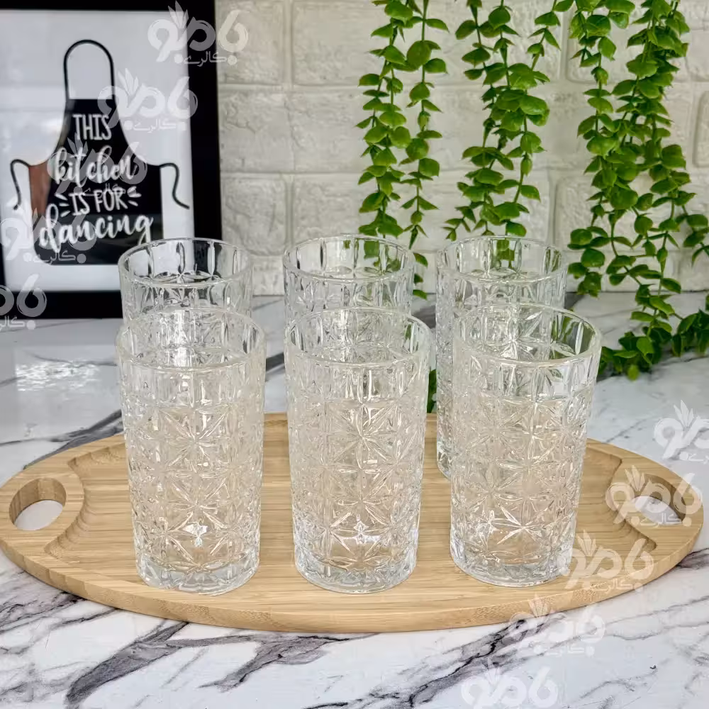 لیوان شیشه ای فلاور بلند 1155