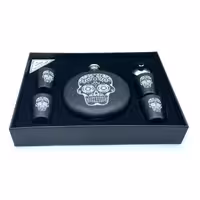 ست قمقمه جیبی چهار شات استیل مدل جمجمه کد a530364