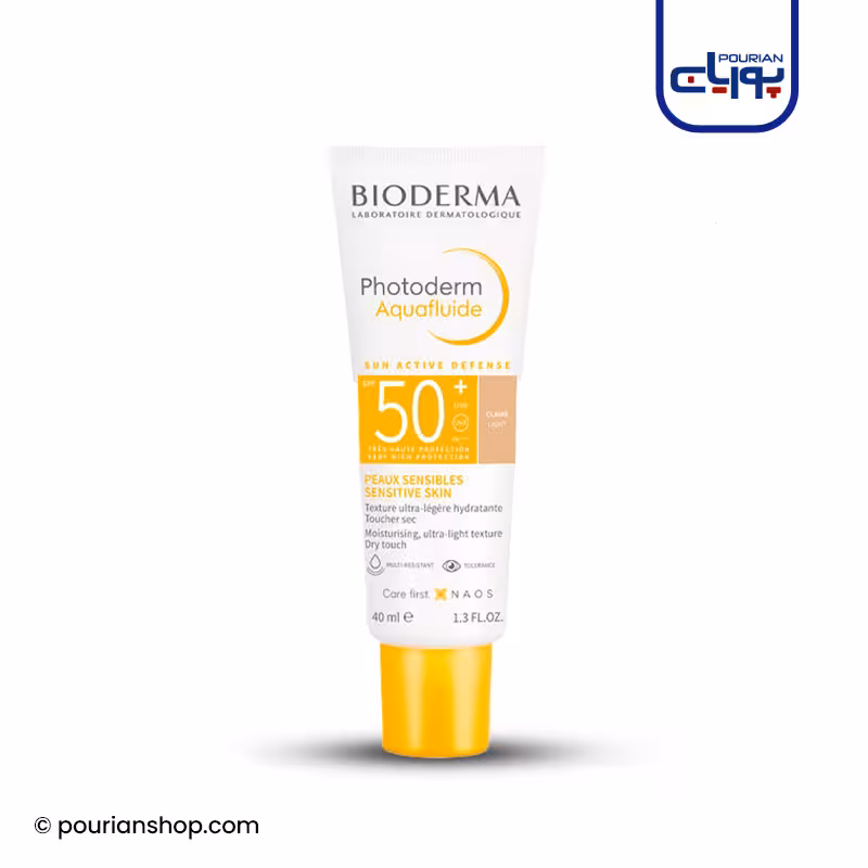 ضدآفتاب فتودرم آکوا فلوئید رنگی (روشن) بایودرما SPF50 حجم 40میل