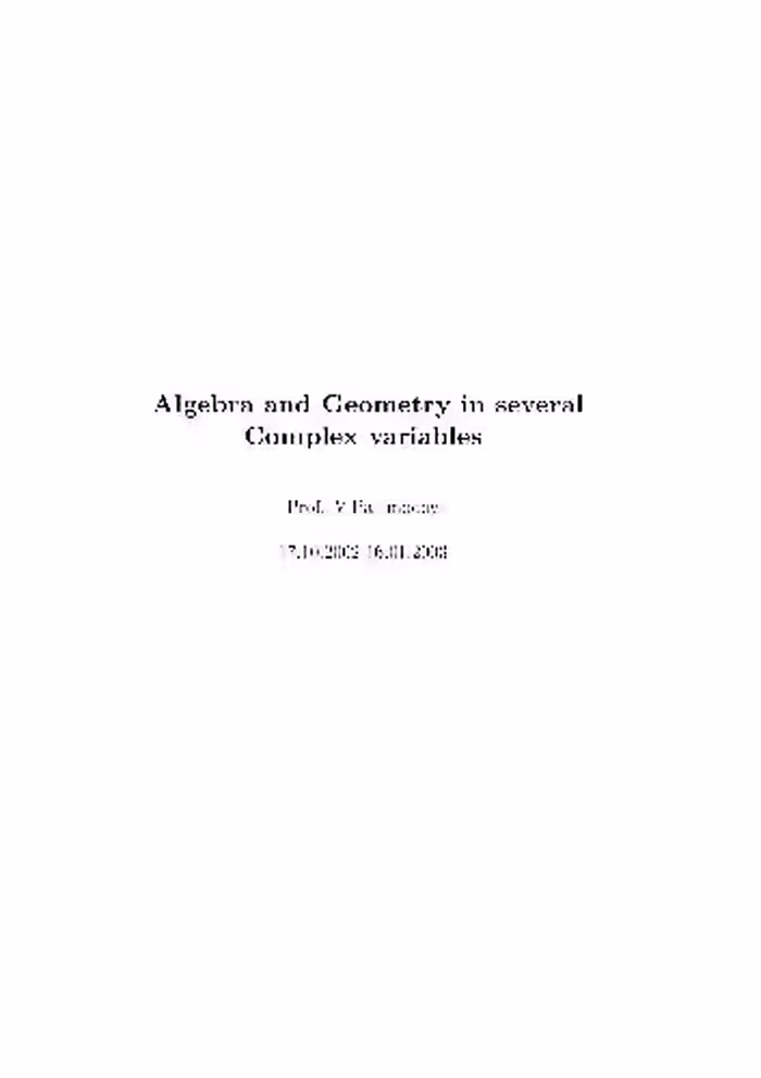 خرید و دانلود نسخه کامل کتاب Algebra and geometry in several complex variables