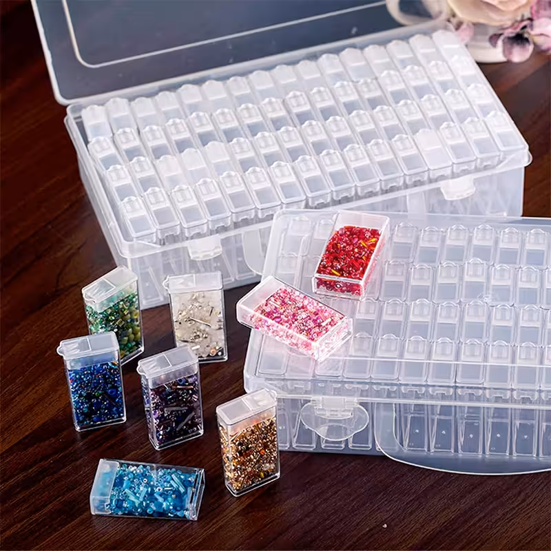 جعبه ارگانایزر 64 خانه شفاف