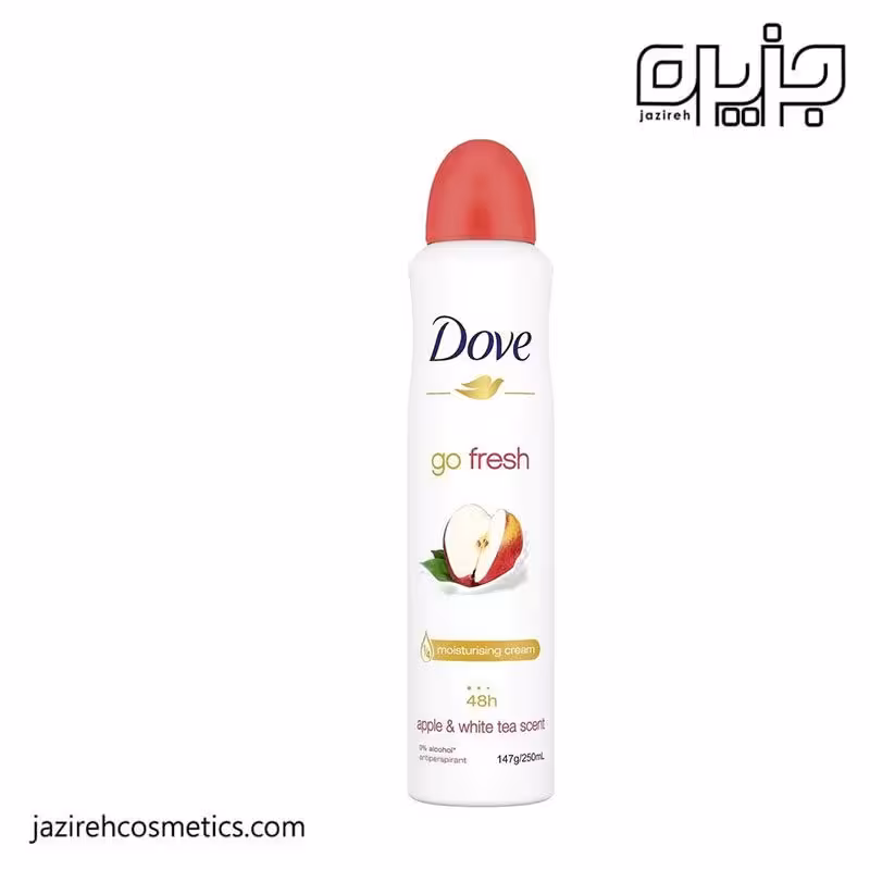 اسپری ضدتعریق زنانه رایحه سیب وچای سفید داو 250 میل