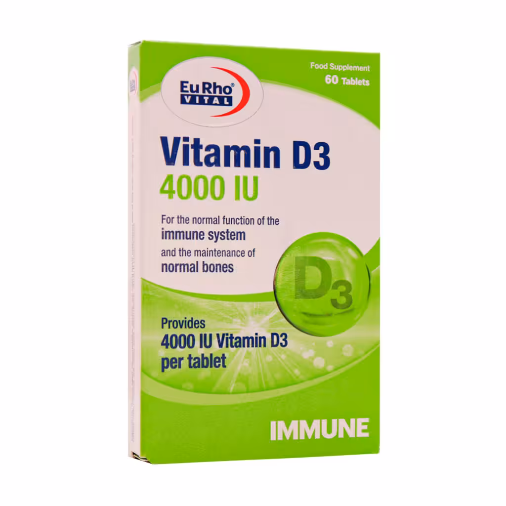 قرص ویتامین D3 4000 واحد یوروویتال | Eurhovital Vitamin D3 4000 IU Tabs