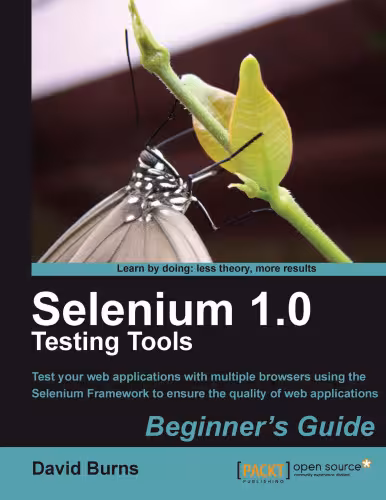 خرید و دانلود نسخه کامل کتاب Selenium 1.0 Testing Tools: Beginners Guide