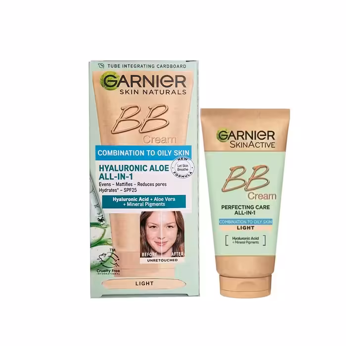 بی بی کرم گارنیر رنگ روشن مناسب پوست مختلط تا چرب