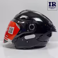 کلاه کاسکت بدون فک ام تی mt مشکی براق