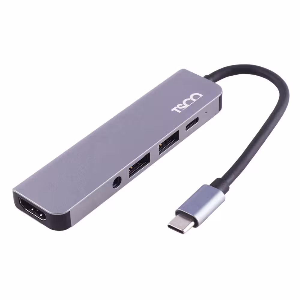 هاب 5 پورت تایپ سی تسکو مدل HUB TYPE-C TSCO THU 1160