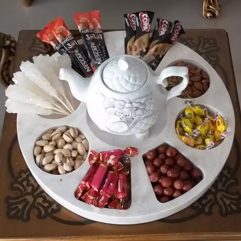 اردوخوری بتنی هشت خانه با جای قوری