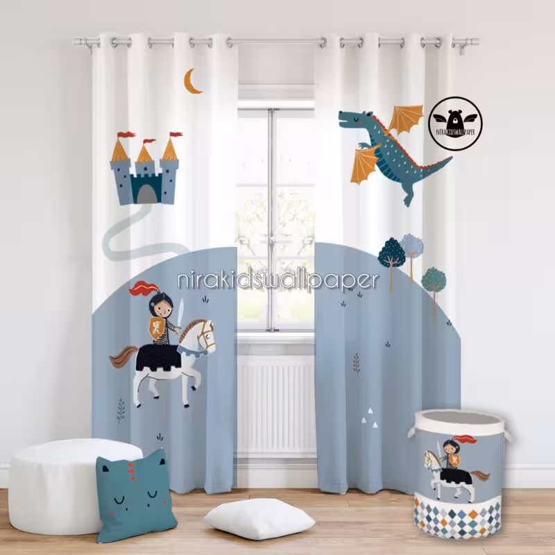 پرده طرح پسرانه شوالیه