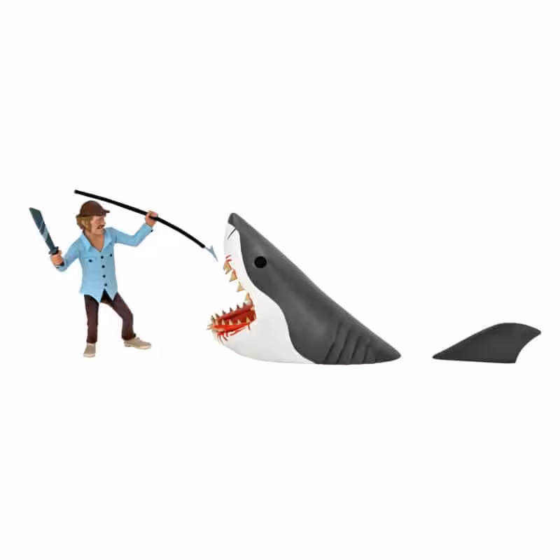 ست اکشن فیگور کوئینت و کوسه | Quint and Shark | از فیلم آرواره ها برند نکا