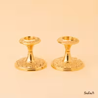 شمعدان برنجی طلایی