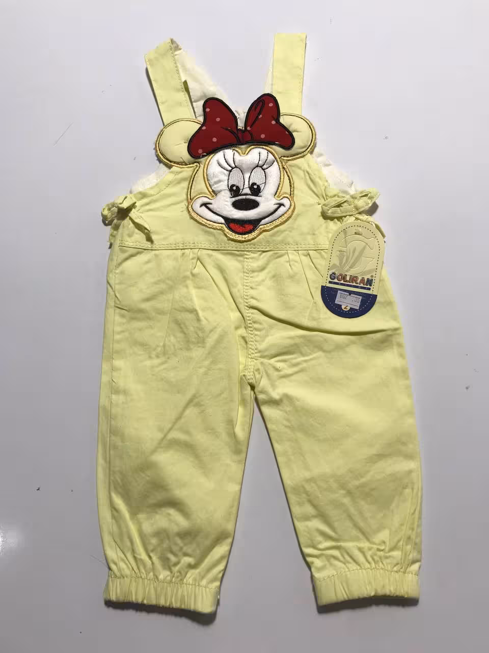 پیشبندی کتان گل ایران طرح میکی موس زرد