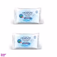 دستمال مرطوب پاک کننده نینو (Nino) مخصوص دست و صورت بسته 10 عددی مجموعه 2 عددی