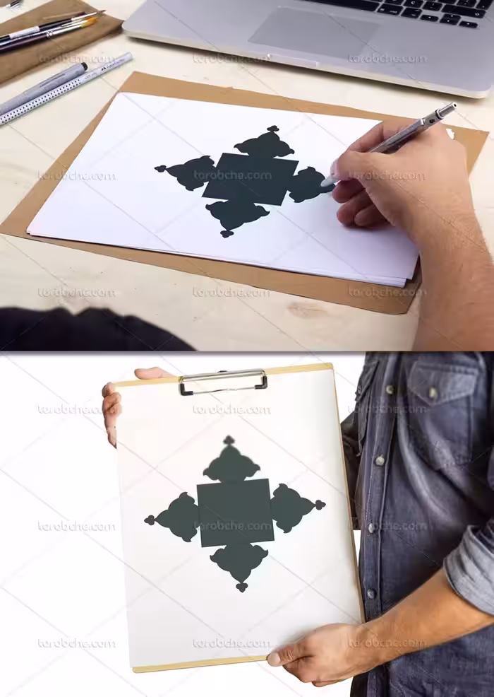 کادر تذهیب | گرافیک با طعم تربچه