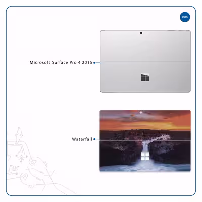 برچسب پوششی ماهوت مدل Waterfall مناسب برای تبلت مایکروسافت Surface Pro 4 2015