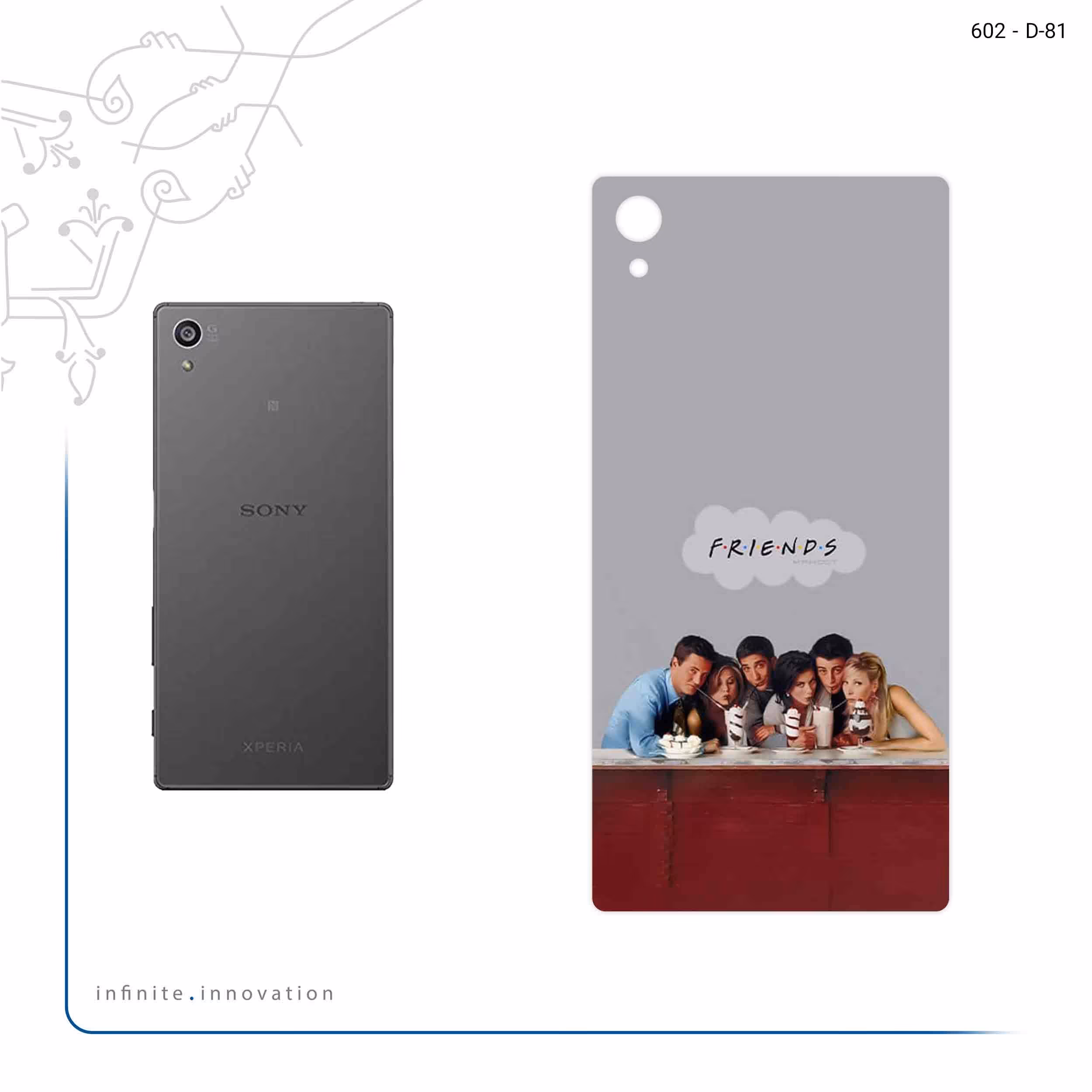 برچسب پوششی ماهوت مدل Friends 1 مناسب برای گوشی موبایل سونی Xperia Z5