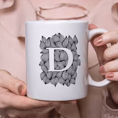 ماگ طرح الفبای انگلیسی مدل D