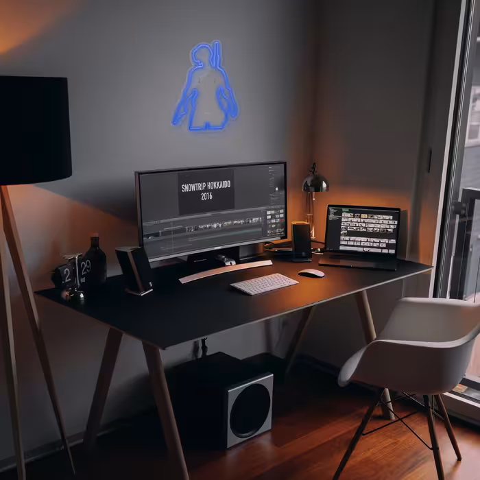 چراغ دیواری نئون دیزاین طرح Pubg_BL