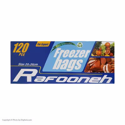 کیسه فریزر رافونه مدل جعبه ای بسته 120 عددی