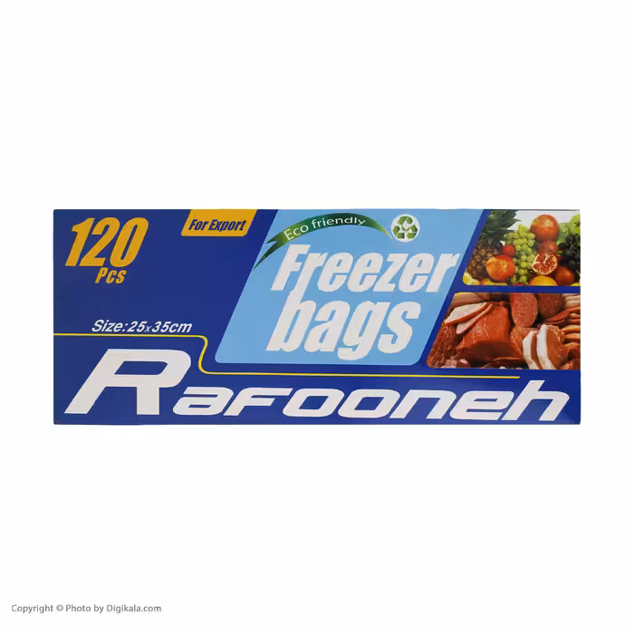 کیسه فریزر رافونه مدل جعبه ای بسته 120 عددی