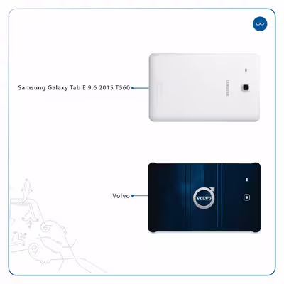 برچسب پوششی ماهوت مدل Volvo مناسب برای تبلت سامسونگ Galaxy Tab E 9.6 2015 T560