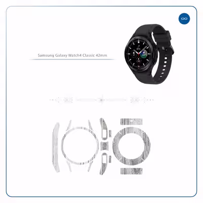 برچسب ماهوت طرح White Wood مناسب برای ساعت هوشمند سامسونگ Watch4 Classic 42mm