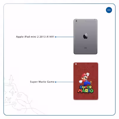 برچسب پوششی ماهوت مدل Super-Mario-Game مناسب برای تبلت اپل iPad mini 2 2013 A1491