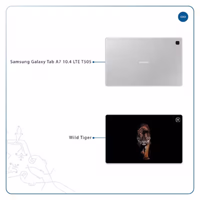 برچسب پوششی ماهوت مدل Wild Tiger مناسب برای تبلت سامسونگ Galaxy Tab A7 10.4 LTE 2020 T505