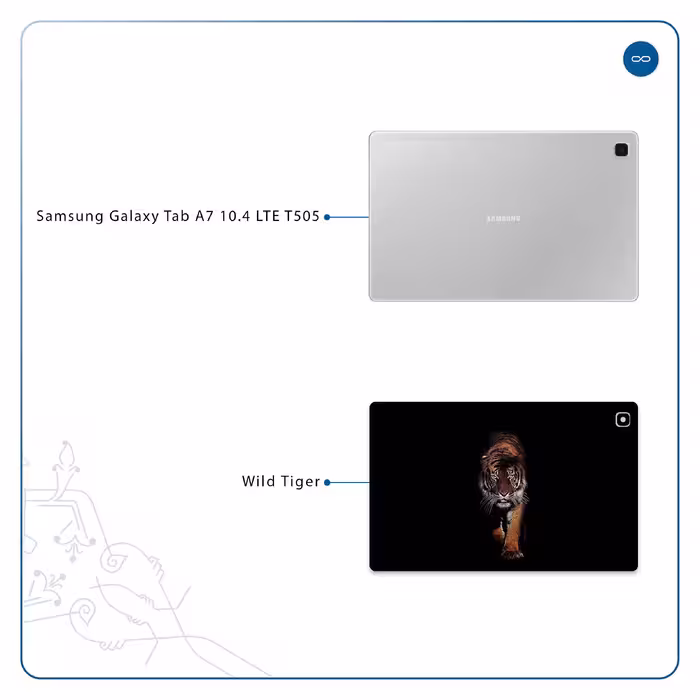 برچسب پوششی ماهوت مدل Wild Tiger مناسب برای تبلت سامسونگ Galaxy Tab A7 10.4 LTE 2020 T505