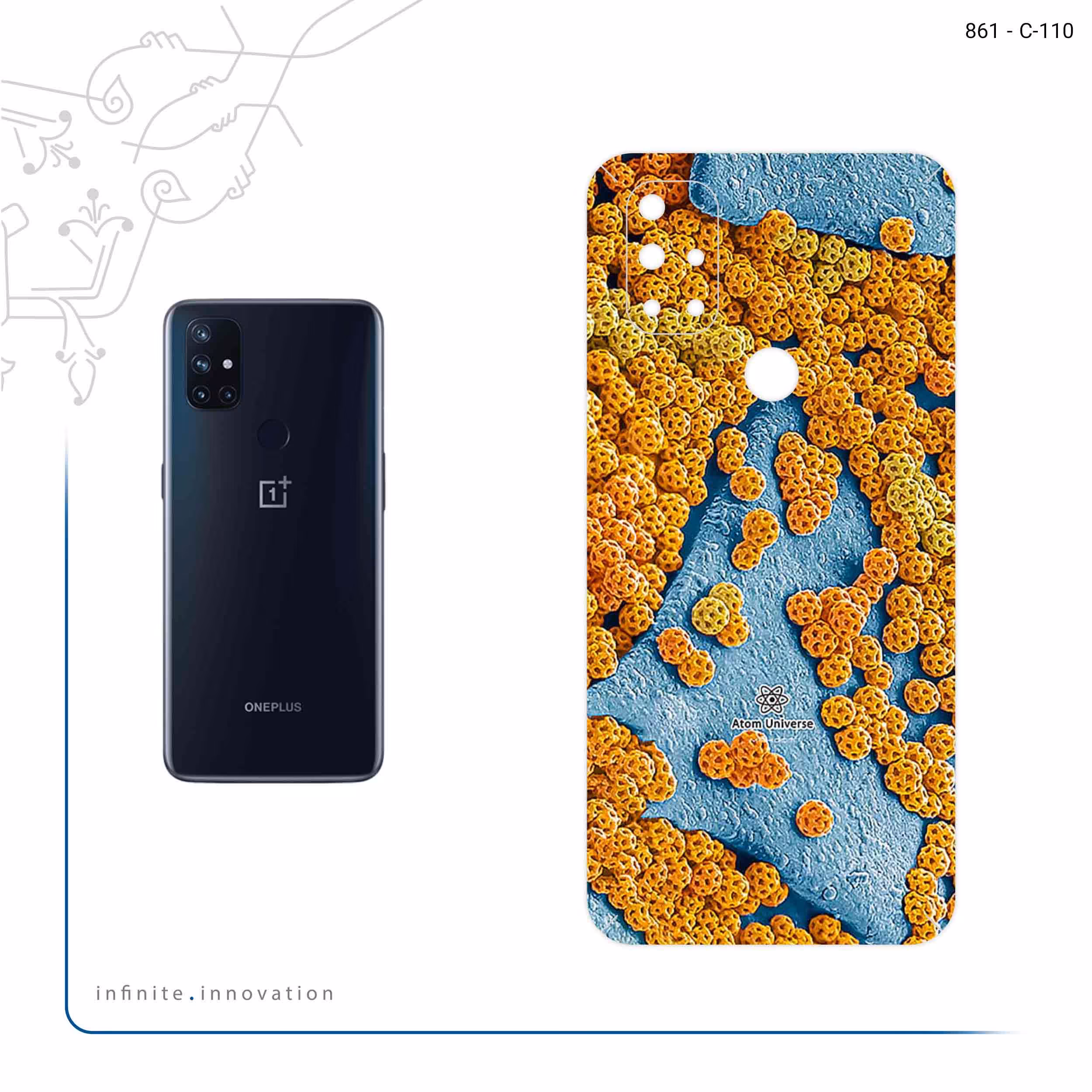 برچسب پوششی ماهوت مدل Atom Universe 7 مناسب برای گوشی موبایل وان پلاس Nord N10 5G