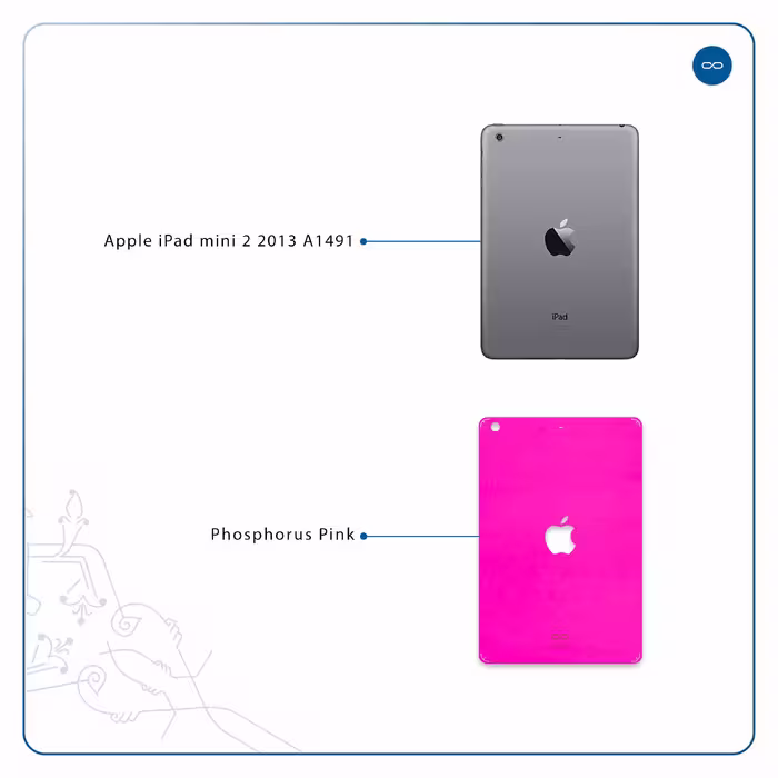 برچسب پوششی ماهوت مدل Phosphorus-Pink مناسب برای تبلت اپل iPad mini 2 2013 A1491