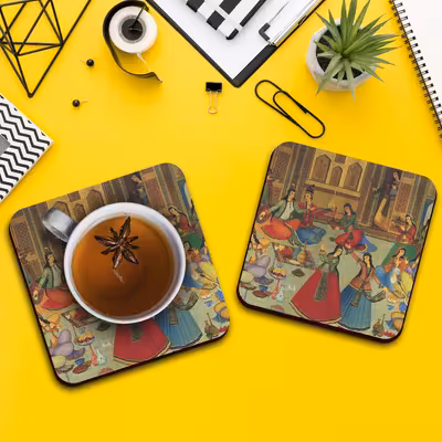 زیر لیوانی لوکسینو مدل سنتی ایرانی مجموعه 6 عددی