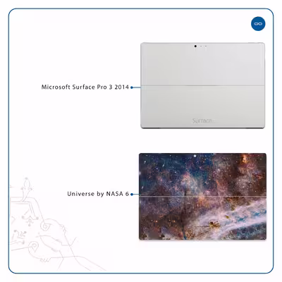 برچسب پوششی ماهوت مدل Universe-by-NASA-6 مناسب برای تبلت مایکروسافت Surface Pro 3 2014