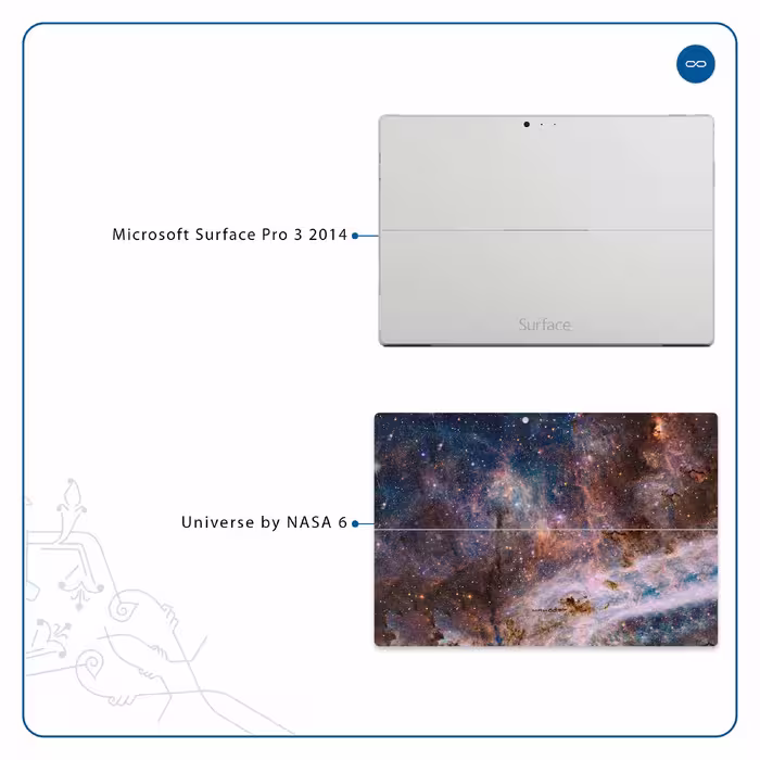 برچسب پوششی ماهوت مدل Universe-by-NASA-6 مناسب برای تبلت مایکروسافت Surface Pro 3 2014
