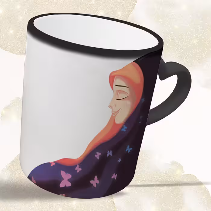 ماگ حرارتی مدل دسته قلبی طرح عاشقانه کد 260