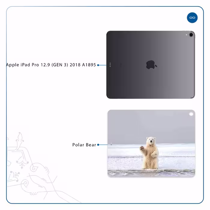 برچسب پوششی ماهوت مدل Polar bear مناسب برای تبلت اپل iPad Pro 12.9 (GEN 3) 2018 A1895