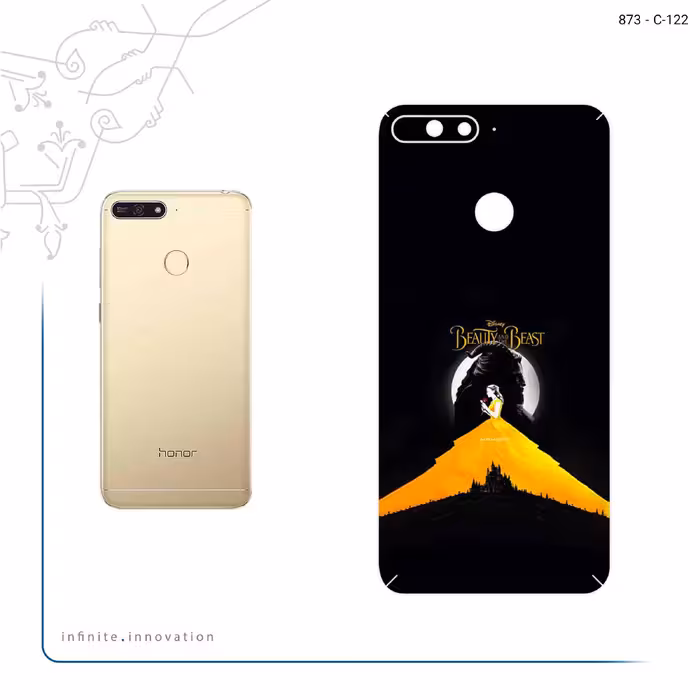 برچسب پوششی ماهوت مدل Beauty and the Beast مناسب برای گوشی موبایل آنر 7A
